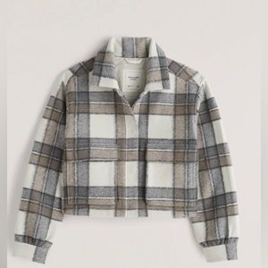 Abercrombie Cropped Cozy Shirt Jacket